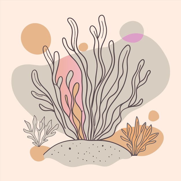 una pintura de una anémona marina con la palabra coral en ella