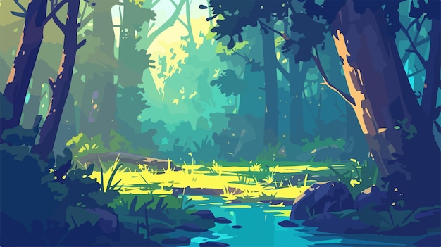 una pintura de un árbol con un pájaro en el fondo