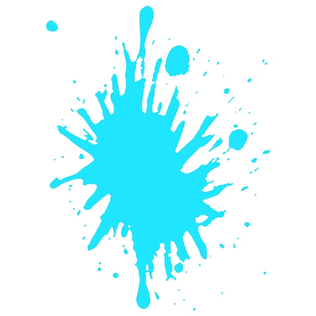 Pintura azul claro o gotas y salpicaduras de agua