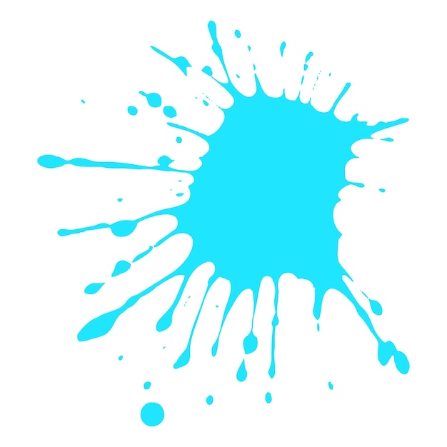 Pintura azul claro o gotas y salpicaduras de agua