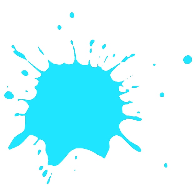 Pintura azul claro o gotas y salpicaduras de agua