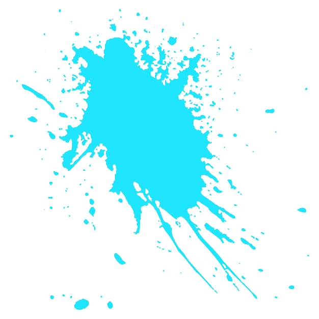 Pintura azul claro o gotas y salpicaduras de agua