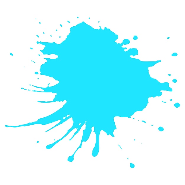 Vector pintura azul claro o gotas y salpicaduras de agua