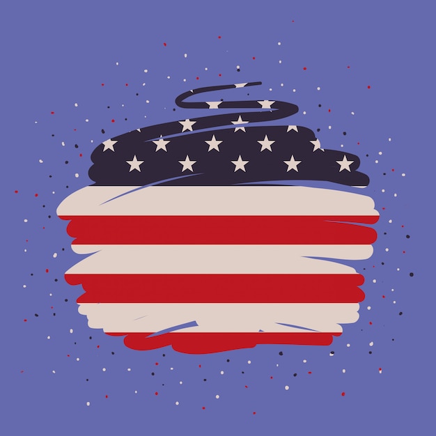 Pintura de la bandera de los Estados Unidos de América