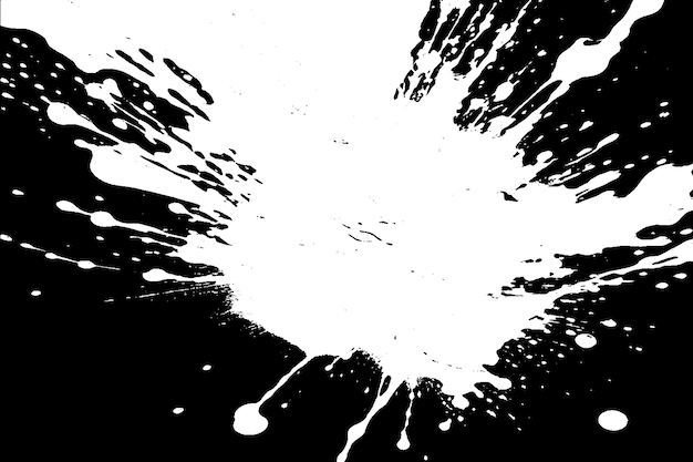 pintura blanca textura grungy en fondo negro imagen vectorial de la textura de salpicaduras de pintura blanca