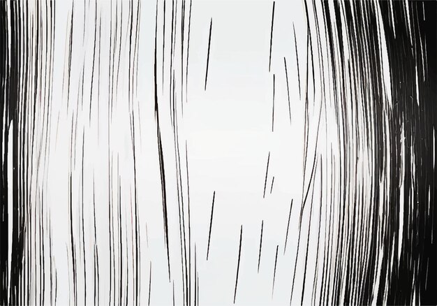 una pintura en blanco y negro de un cabello negro y blanco con una línea negra en el medio