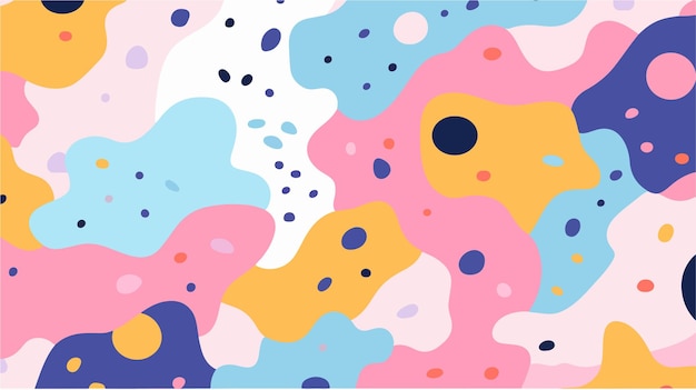 una pintura de burbujas y burbujas de colores con un fondo azul