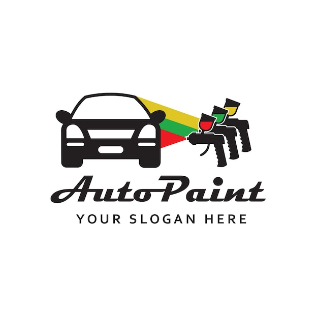 Vector pintura de coche con pistola