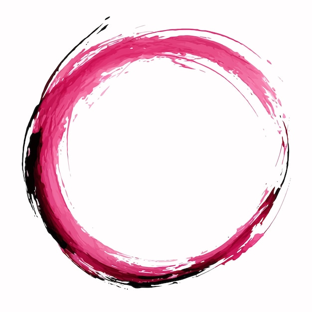 pintura de color claro marco circular dibujado a mano salpicaduras de tinta y textura de acuarela