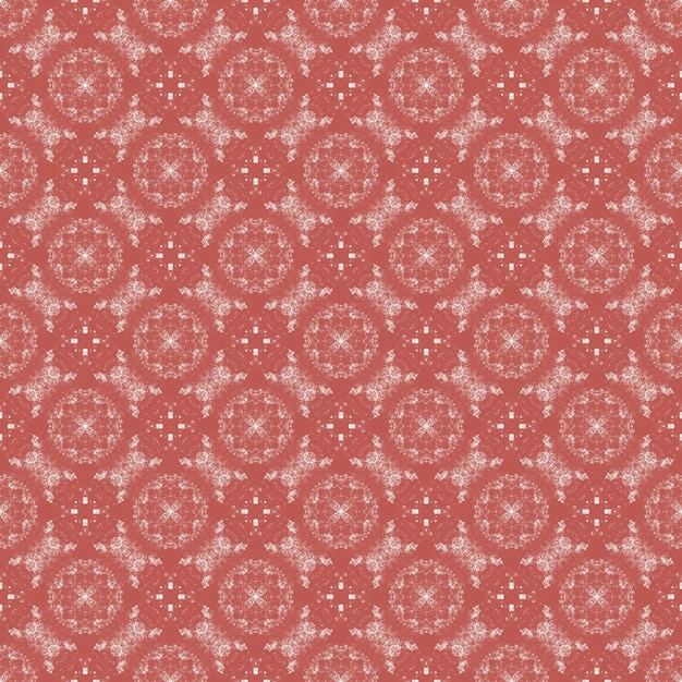 Pintura de color rojo agua abstracta de patrones sin fisuras fondo floral mandala ornamento tela textil