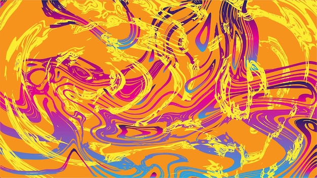 una pintura colorida de un caballo con un diseño colorido