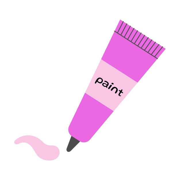 Pintura para dibujar Materiales escolares Ilustración vectorial
