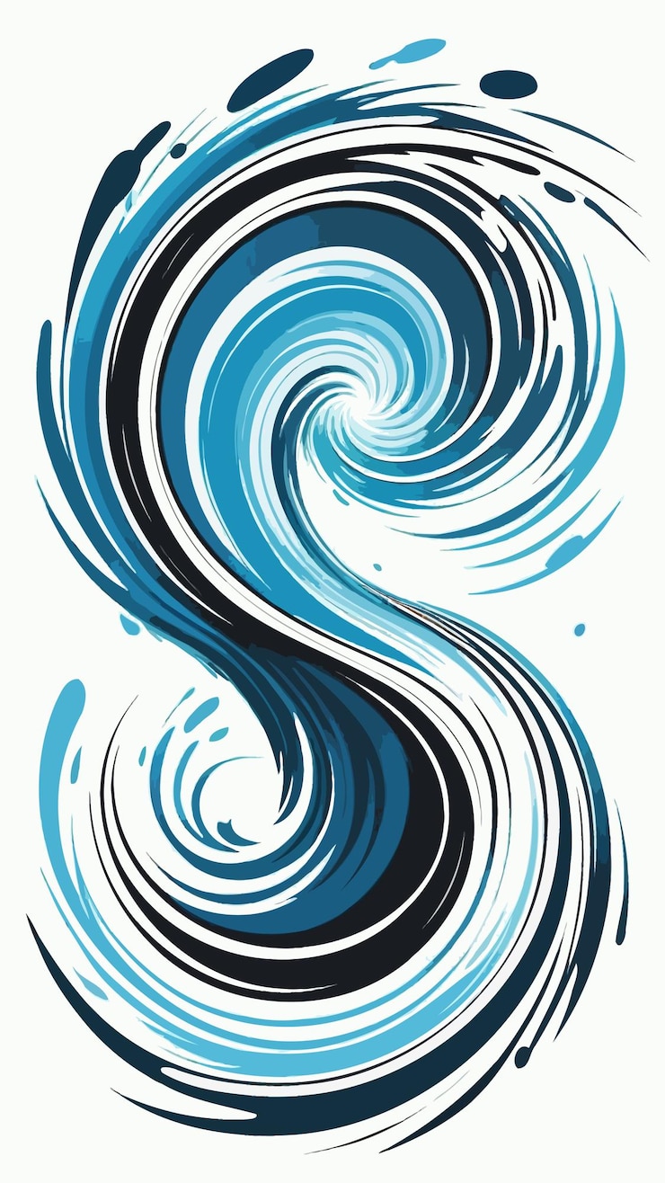 Vector una pintura de dibujo de vórtice de patrón espiral abstracto vector de fondo de obra de arte