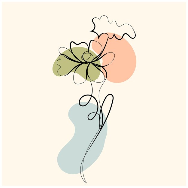 una pintura de una flor y la palabra la palabra en ella