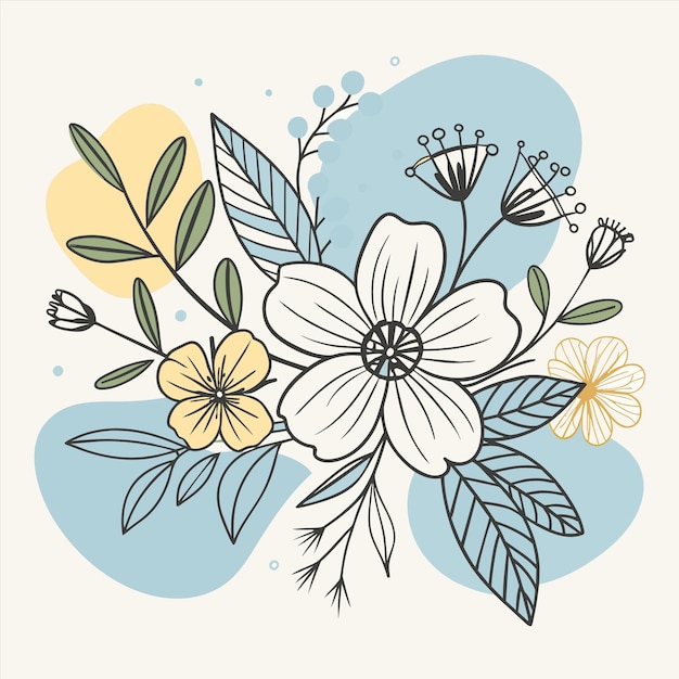 una pintura de flores con mariposas y mariposas