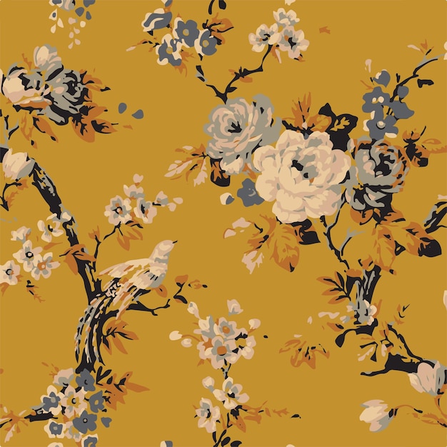 una pintura de flores con la palabra la en ella