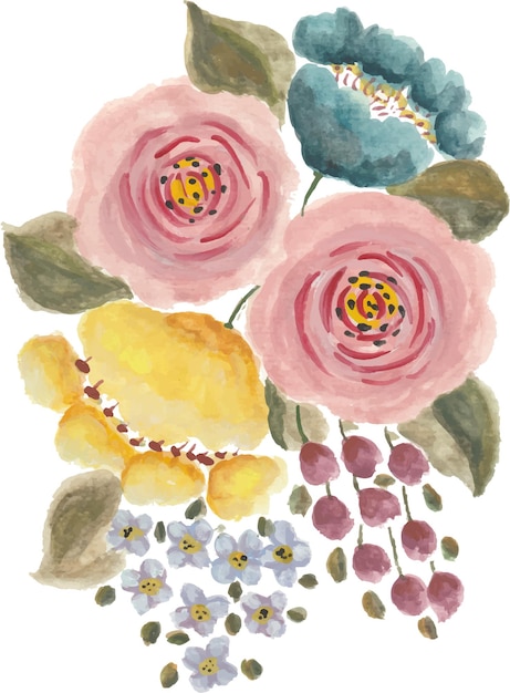 una pintura de flores con la palabra primavera en ella