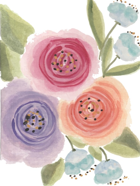 una pintura de flores con las palabras flores en ella