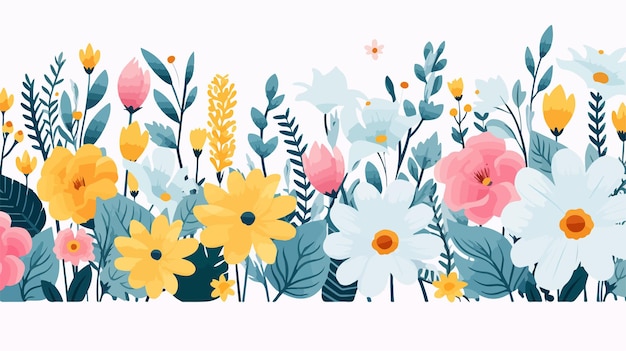 una pintura de flores y plantas con las palabras primavera en la parte inferior