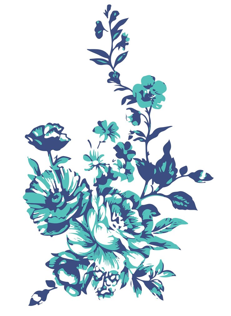 una pintura de flores y plantas con las palabras primavera en la parte superior
