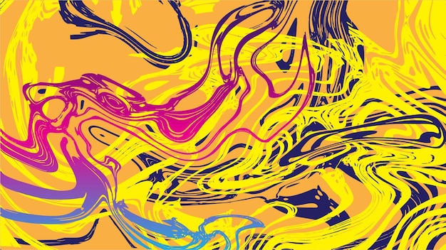 una pintura de un fondo de color amarillo y naranja con un patrón colorido