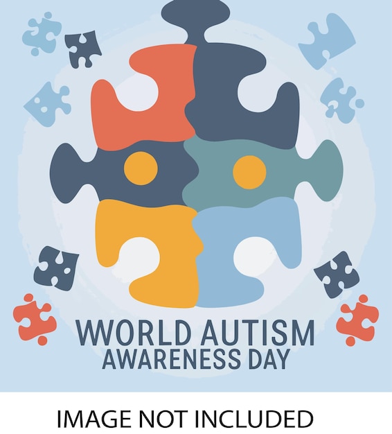 Vector pintura fotográfica del cartel del día mundial de concienciación sobre el autismo