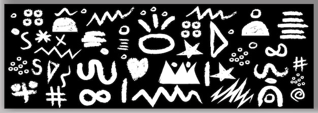 Pintura geométrica con forma de pincel Grunge gráfico moderno vector de elementos de collage abstracto