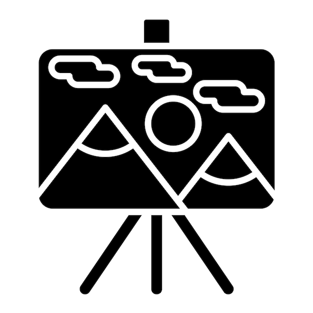 Pintura de glifo en negro sólido Ilustración