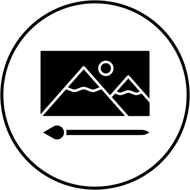 Pintura de icono vectorial Se puede utilizar para el conjunto de iconos de aprendizaje