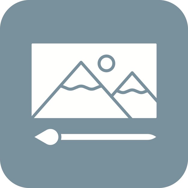 Pintura de icono vectorial Se puede utilizar para el conjunto de iconos de aprendizaje