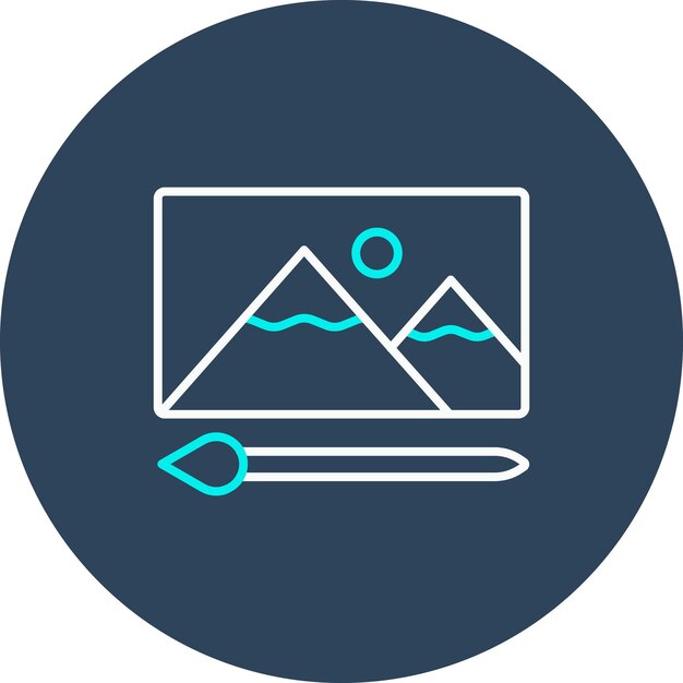 Pintura de icono vectorial Se puede utilizar para el conjunto de iconos de aprendizaje