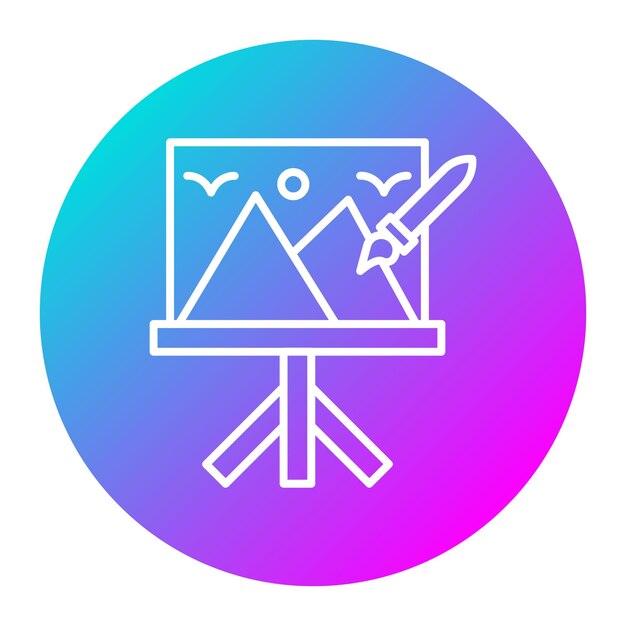 Pintura de icono vectorial Se puede utilizar para el conjunto de iconos de educación en línea