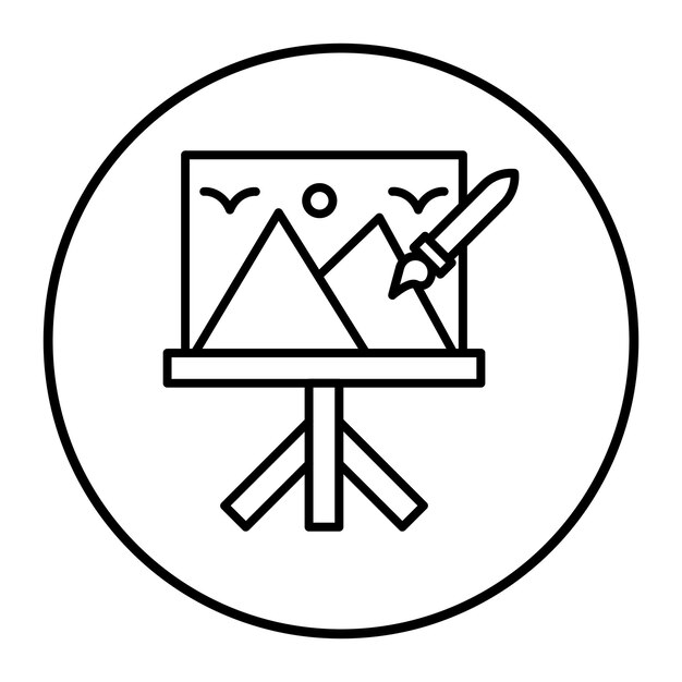 Pintura de icono vectorial Se puede utilizar para el conjunto de iconos de educación en línea