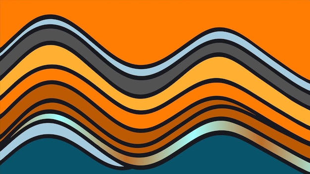 una pintura de una imagen abstracta colorida de un gran abstracto naranja y amarillo