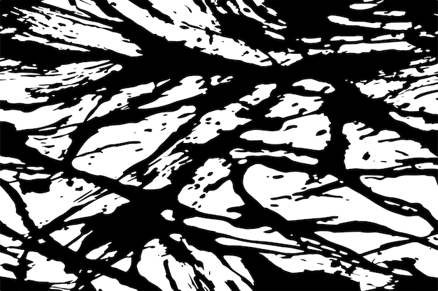 pintura negra monocromática con una textura áspera y gruesa sobre fondo blanco