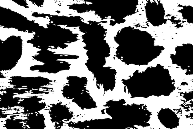 pintura negra monocromática con una textura áspera y gruesa sobre fondo blanco