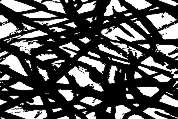 pintura negra monocromática con una textura áspera y gruesa sobre fondo blanco