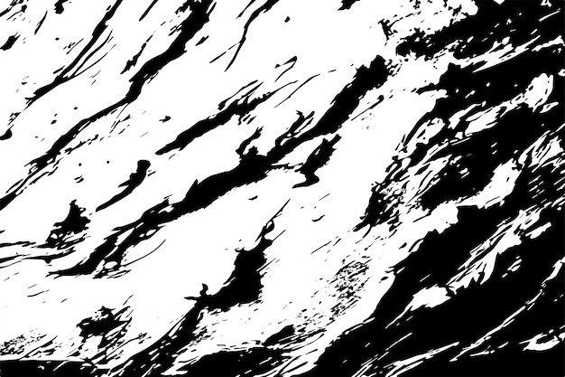 pintura negra monocromática con una textura áspera y gruesa sobre fondo blanco