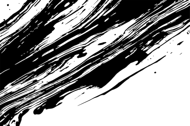pintura negra de textura grungy sobre un fondo blanco