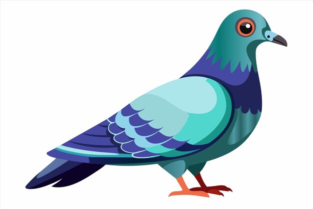 una pintura de un pájaro con un color azul y verde