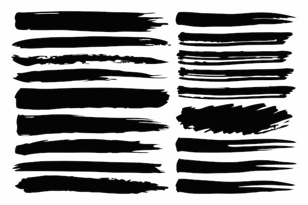Pintura de pincel negro con textura de rectángulo grunge Esbozo de caja de pinceles negra con salpicaduras de fondo