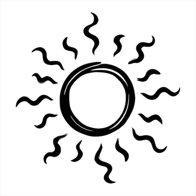 Pintura Pincel Trazo Espiral Sol