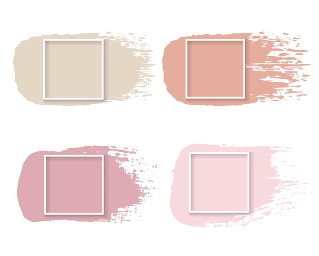 Pintura rosa con fondo blanco marco blanco