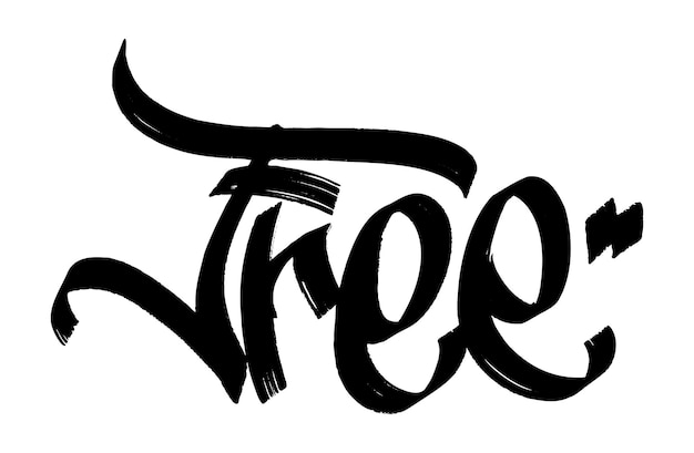 Pintura de tinta de marcador de letras gratis de etiqueta de graffiti negra