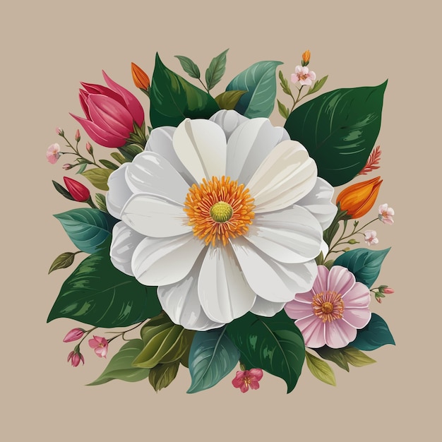 una pintura vectorial de una flor con la palabra "hibiscus" en ella