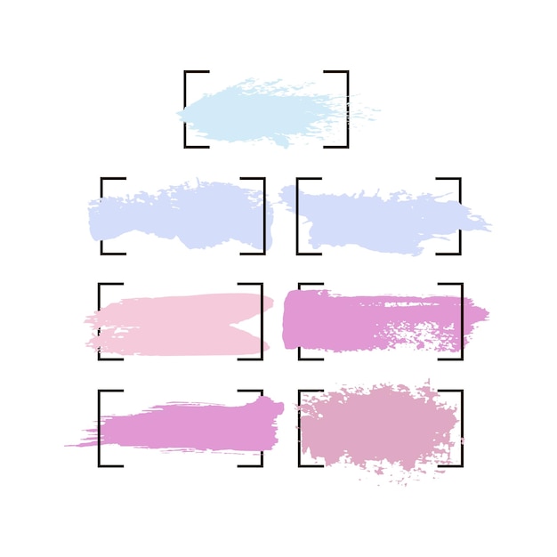 Pinturas abstractas con pinceles de colores pastel