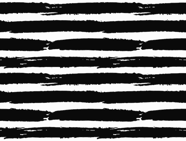 Pinturas de pincel Patrón rayado Líneas grunge fondo Patrón pintado vectorial