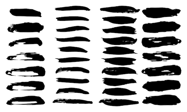Pinturas de pincel pintadas a mano en negro