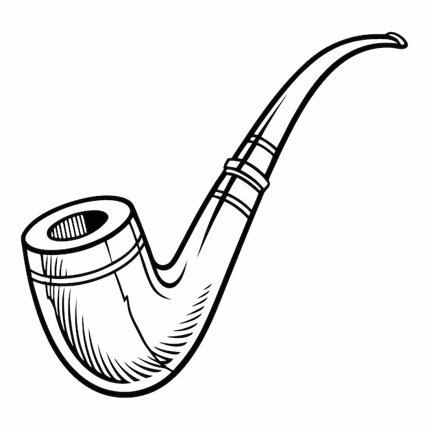 Pipa de madera aislado sobre fondo blanco.