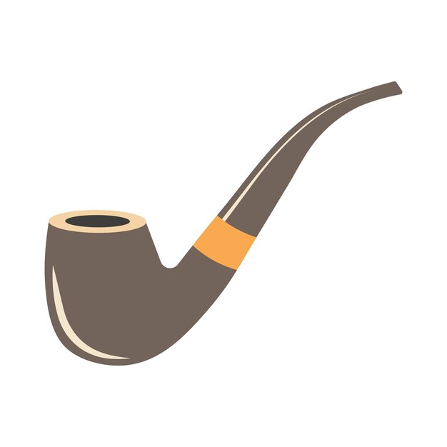 Pipa de tabaco Icono de pipa de tabaco Ilustración vectorial aislada sobre un fondo blanco